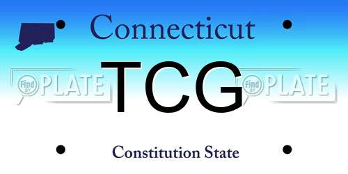 TCG Connecticut License Plate