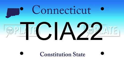 TCIA22 Connecticut License Plate
