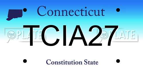 TCIA27 Connecticut License Plate