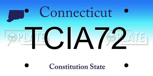 TCIA72 Connecticut License Plate