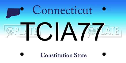 TCIA77 Connecticut License Plate