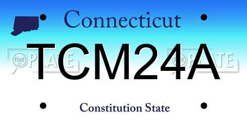 TCM24A Connecticut License Plate
