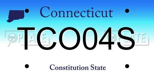 TCO04S Connecticut License Plate