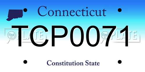 TCP0071 Connecticut License Plate