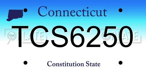 TCS6250 Connecticut License Plate