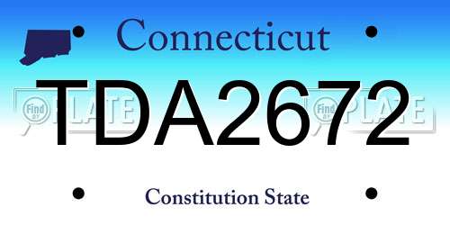 TDA2672 Connecticut License Plate
