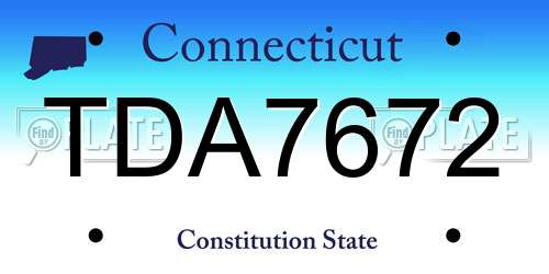 TDA7672 Connecticut License Plate