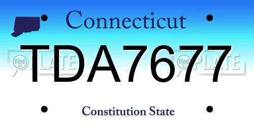 TDA7677 Connecticut License Plate