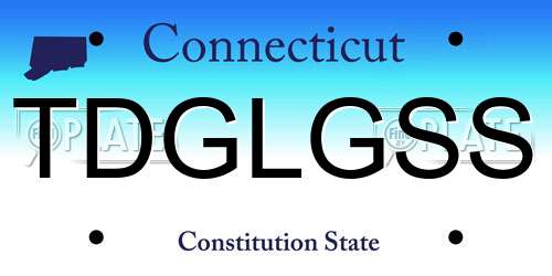 TDGLGSS Connecticut License Plate