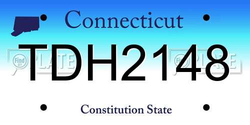 TDH2148 Connecticut License Plate
