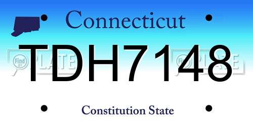 TDH7148 Connecticut License Plate