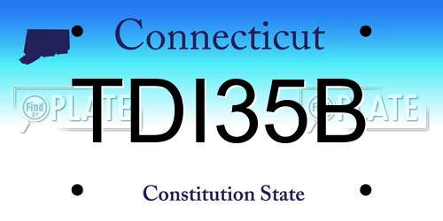 TDI35B Connecticut License Plate