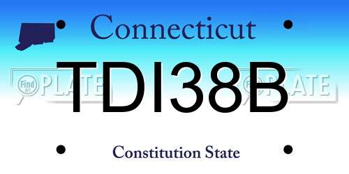 TDI38B Connecticut License Plate
