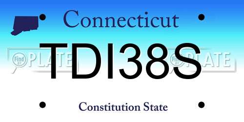 TDI38S Connecticut License Plate