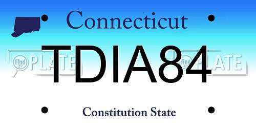 TDIA84 Connecticut License Plate