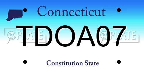 TDOA07 Connecticut License Plate