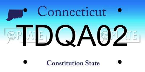 TDQA02 Connecticut License Plate