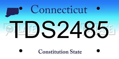 TDS2485 Connecticut License Plate