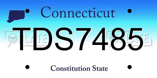 TDS7485 Connecticut License Plate