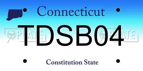 TDSB04 Connecticut License Plate