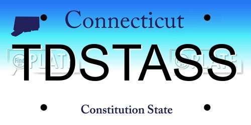 TDSTASS Connecticut License Plate