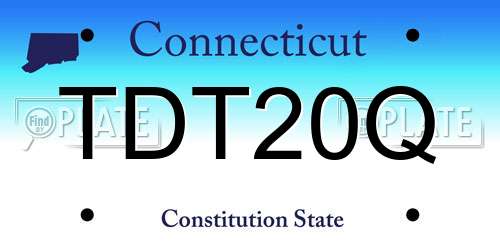 TDT20Q Connecticut License Plate