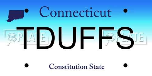 TDUFFS Connecticut License Plate