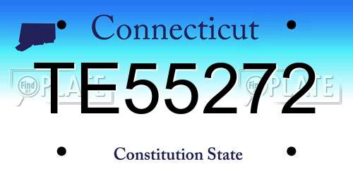 TE55272 Connecticut License Plate