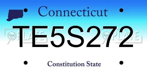 TE5S272 Connecticut License Plate