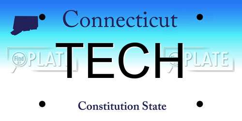 TECH Connecticut License Plate