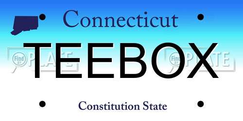 TEEBOX Connecticut License Plate