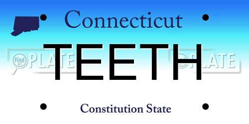 TEETH Connecticut License Plate