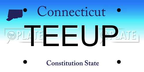 TEEUP Connecticut License Plate