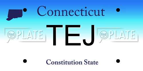 TEJ Connecticut License Plate