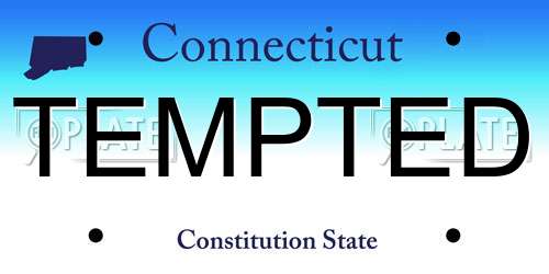 TEMPTED Connecticut License Plate