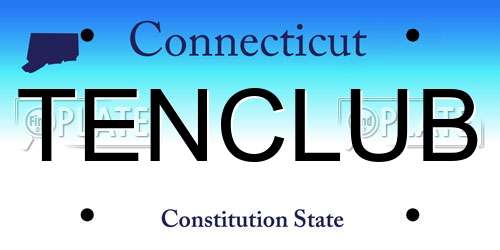 TENCLUB Connecticut License Plate