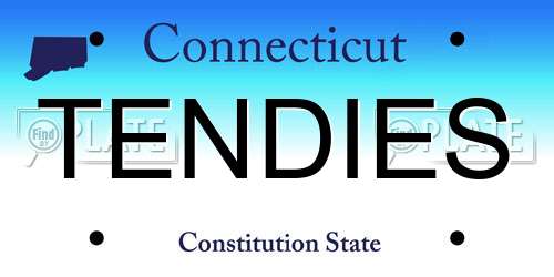 TENDIES Connecticut License Plate