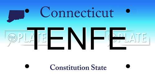 TENFE Connecticut License Plate