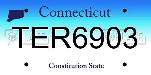 TER6903 Connecticut License Plate