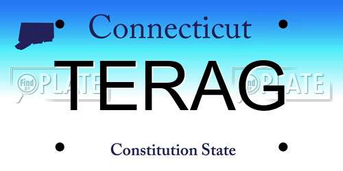 TERAG Connecticut License Plate