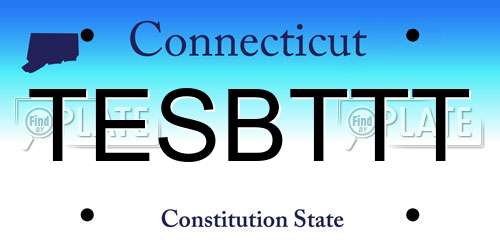 TESBTTT Connecticut License Plate