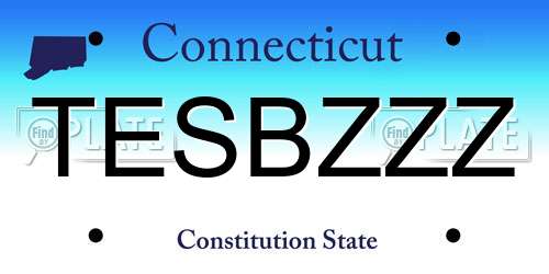 TESBZZZ Connecticut License Plate