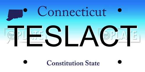 TESLACT Connecticut License Plate