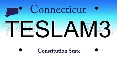 TESLAM3 Connecticut License Plate