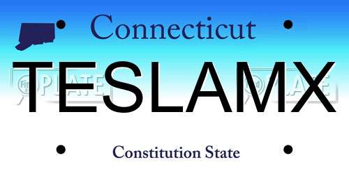 TESLAMX Connecticut License Plate