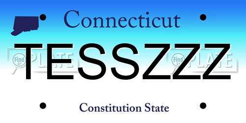 TESSZZZ Connecticut License Plate
