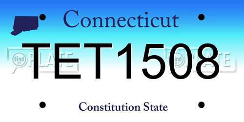 TET1508 Connecticut License Plate