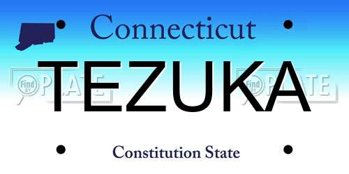TEZUKA Connecticut License Plate