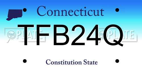 TFB24Q Connecticut License Plate