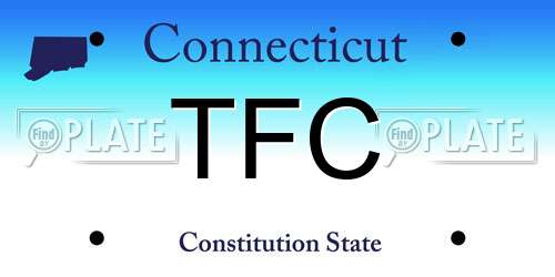 TFC Connecticut License Plate